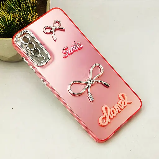 [PO8BSA30S-14-10] Samsung Galaxy A30S & A50 Fancy Chanel/Smile Mobile Back Case (Pink)