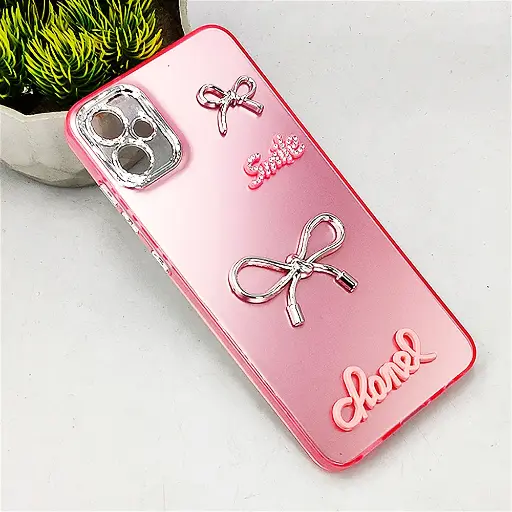 [PO8BSA05-14-10] Samsung Galaxy A05 Fancy Chanel/Smile Mobile Back Case (Pink)