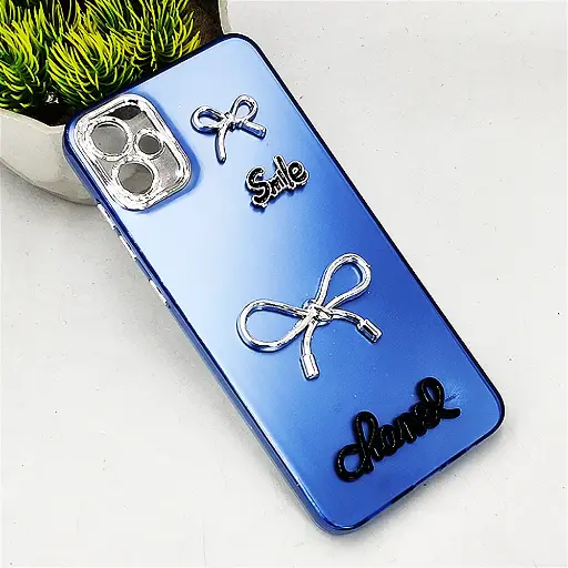 [PO8BSA05-14-3] Samsung Galaxy A05 Fancy Chanel/Smile Mobile Back Case (Blue)