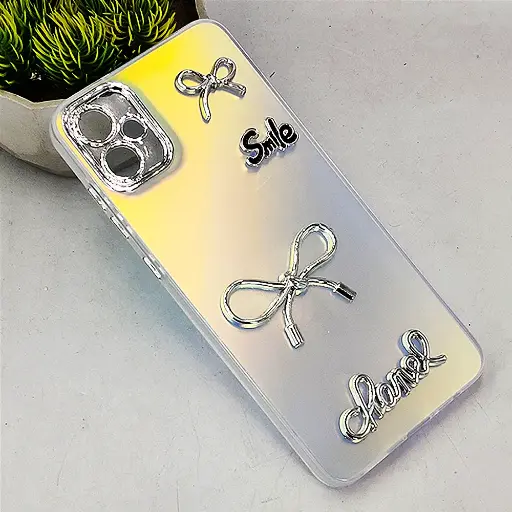 [PO8BSA05-14-1] Samsung Galaxy A05 Fancy Chanel/Smile Mobile Back Case (White)