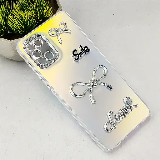 [PO8BSA31-14-1] Samsung Galaxy A31 4G Fancy Chanel/Smile Mobile Back Case (White) 
