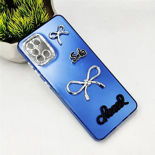 [PO8BSA31-14-3] Samsung Galaxy A31 4G Fancy Chanel/Smile Mobile Back Case (Blue)