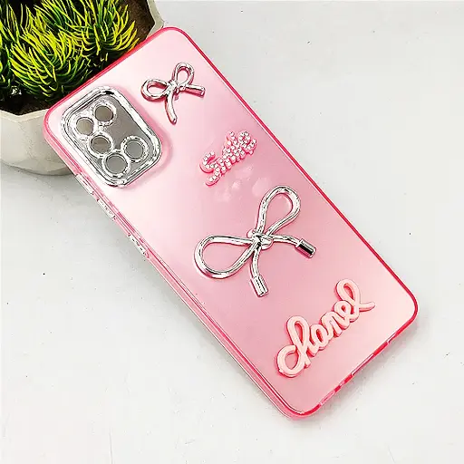 [PO8BSA31-14-10] Samsung Galaxy A31 4G Fancy Chanel/Smile Mobile Back Case (Pink)