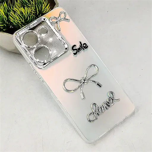 [PO8BVIY36-14-3] Vivo Y36 & Y27S Fancy Chanel/Smile Mobile Back Case (Blue)