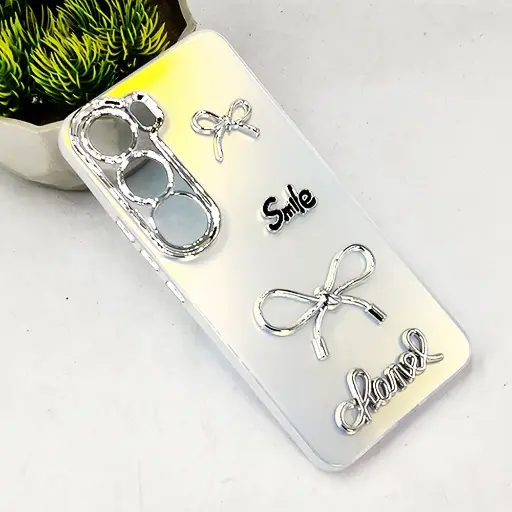 [PO8BVIY200-14-30]  Vivo Y200 4G|Y300 4G|V40 Lite 5G Fancy Chanel/Smile Mobile Back Case (Crystal)