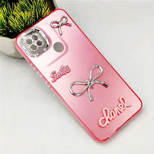 [PO8BMI9C-14-10] Xiaomi Redmi 9C|Redmi 10A|Poco C31 Fancy Chanel/Smile Mobile Back Case (Pink)