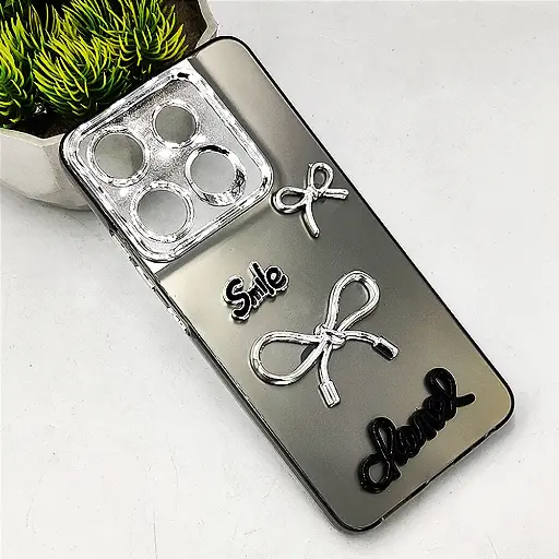 [PO8BISMRT7-14-9] Infinix Smart 7|Pop 7|Pop 7 Pro|Spark Go 2023 Fancy Chanel/Smile Back Case (Gray)