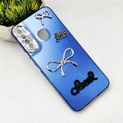 [PO8BIHOT8-14-3] Infinix Hot 8|Hot 8 Lite|Tecno Spark 4 Fancy Chanel/Smile Back Case (Blue)