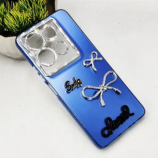 [PO8BINOT30-14-3] Infinix Note 30 4G|5G Fancy Chanel/Smile Back Case (Blue)
