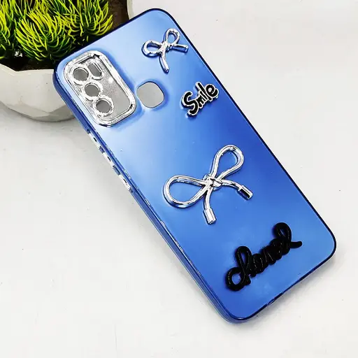 [PO8BIHOT9PY-14-3] Infinix Hot 9 Play Fancy Chanel/Smile Back Case (Blue)