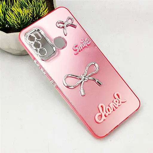 [PO8BIHOT9PY-14-10] Infinix Hot 9 Play Fancy Chanel/Smile Back Case (Pink)
