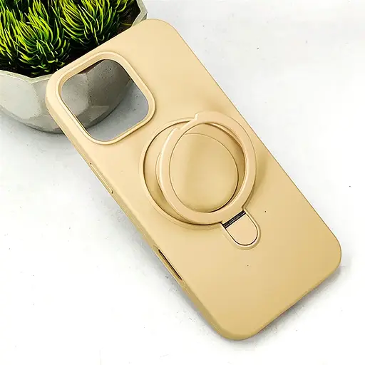 [PO23BIP16PMAX-7-42] iPhone 16 Pro Max Compatible With MagSafe Official Soft Silky Back Case (Desert Titanium)