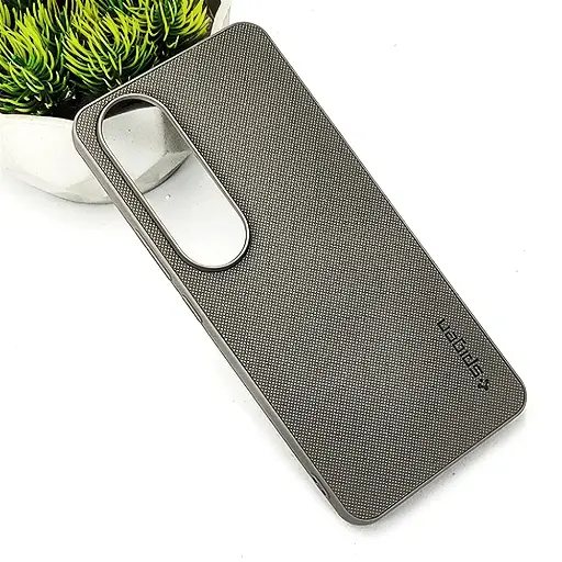 [PO32BVIV50L 5G-16-9] Vivo V50 Lite 5G Spigen Hard Dotted Leather Back Case (Gray)