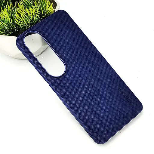 [PO32BVIV50L 5G-16-17] Vivo V50 Lite 5G Spigen Hard Dotted Leather Back Case (Navy Blue)