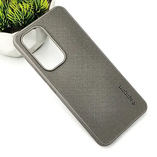 [PO32BVIY100-16-9] Vivo Y100|Y200E|V30 Lite 5G Spigen Hard Dotted Leather Back Case (Gray)