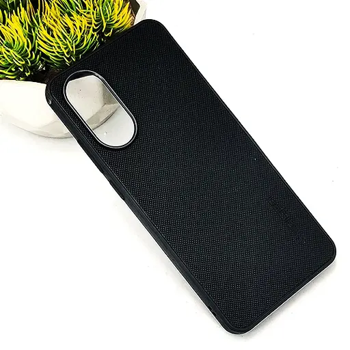 [PO32BOA78-16-2] Oppo A78 4G Spigen Hard Dotted Leather Back Case (Black)