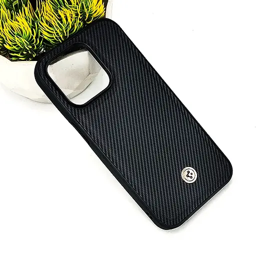 [PO54BIP14PR-4-2] iPhone 14 Pro Spigen Logo 3D Carbon Fiber Texture Back Case (Black)