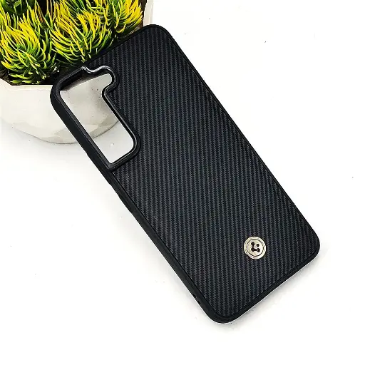 [PO54BSS21-4-2] Samsung Galaxy S21 Spigen Logo 3D Carbon Fiber Texture Back Case (Black)