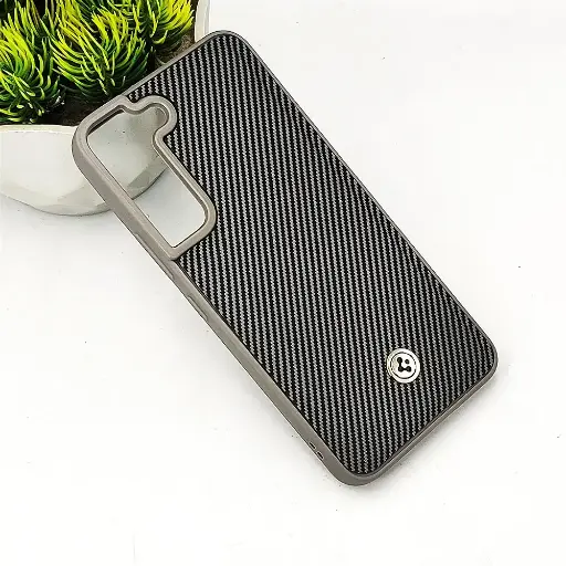 [PO54BSS21-4-9] Samsung Galaxy S21 Spigen Logo 3D Carbon Fiber Texture Back Case (Gray)