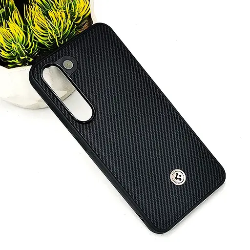 [PO54BSS23-4-2] Samsung Galaxy S23 Spigen Logo 3D Carbon Fiber Texture Back Case (Black) 