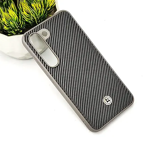 [PO54BSS23-4-9] Samsung Galaxy S23 Spigen Logo 3D Carbon Fiber Texture Back Case (Gray)