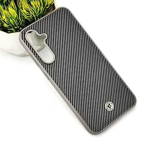 [PO54BSS23FE-4-9] Samsung Galaxy S23 FE 5G Spigen Logo 3D Carbon Fiber Texture Back Case (Gray)