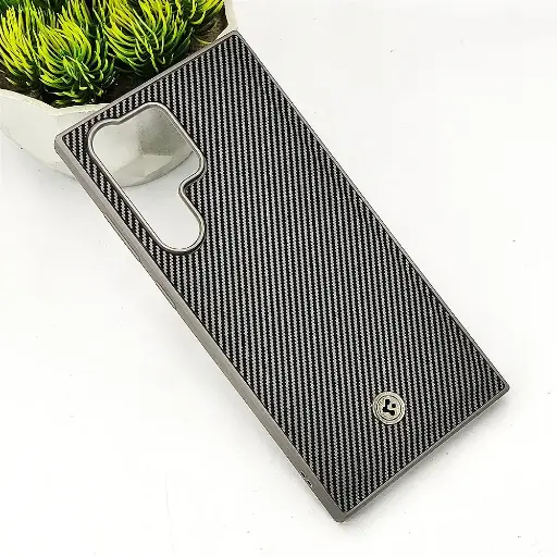[PO54BSS25U-4-9] Samsung Galaxy S25 Ultra Spigen Logo 3D Carbon Fiber Texture Back Case (Gray)