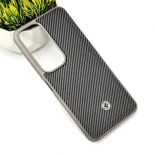 [PO54BVIY19S-4-9] Vivo Y19S 4G Spigen Logo 3D Carbon Fiber Texture Back Case (Gray)