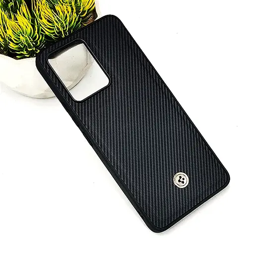 [PO54BVIV23-4-2] Vivo V23 4G Spigen Logo 3D Carbon Fiber Texture Back Case (Black)