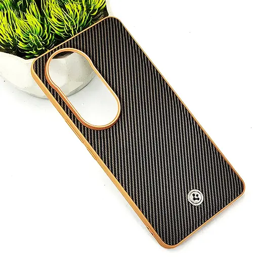 [PO54BVIV50-4-13] Vivo V50 5G Spigen Logo 3D Carbon Fiber Texture Back Case (Brown)