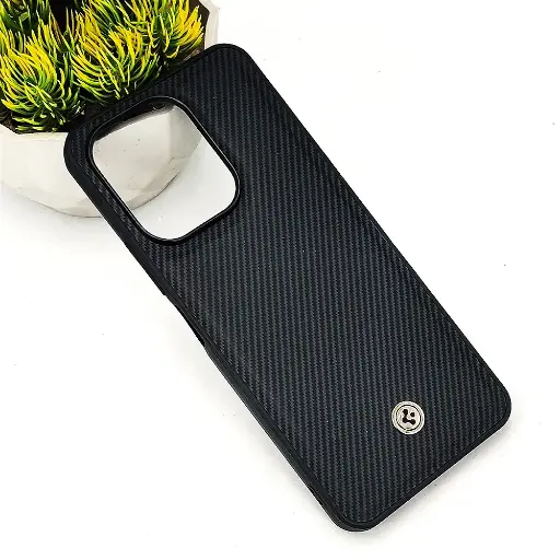 [PO54BISMRT8-4-2] Infinix Hot 40i|Smart 8|Smart 8 Pro |Tecno Pop 8|Spark 20C|Spark 20 Spigen Logo 3D Carbon Fiber Texture Back Case (Black)