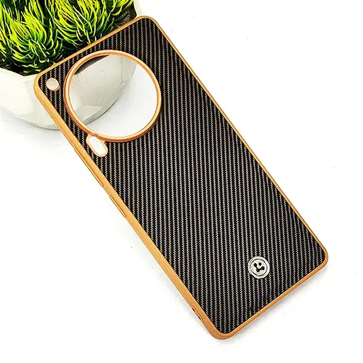 [PO54BTCMN30-4-13] Tecno Camon 30 Spigen Logo 3D Carbon Fiber Texture Back Case (Brown)