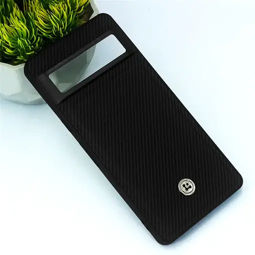 [PO54BGPXL7-4-2] Google Pixel 7 Spigen Logo 3D Carbon Fiber Texture Back Case (Black)