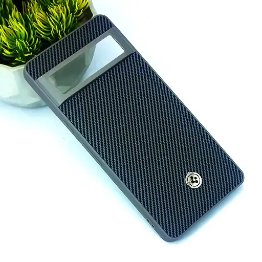 [PO54BGPXL7-4-9] Google Pixel 7 Spigen Logo 3D Carbon Fiber Texture Back Case (Gray)