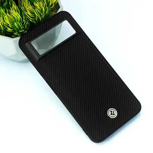 [PO54BGPXL8-4-2] Google Pixel 8 Spigen Logo 3D Carbon Fiber Texture Back Case (Black)