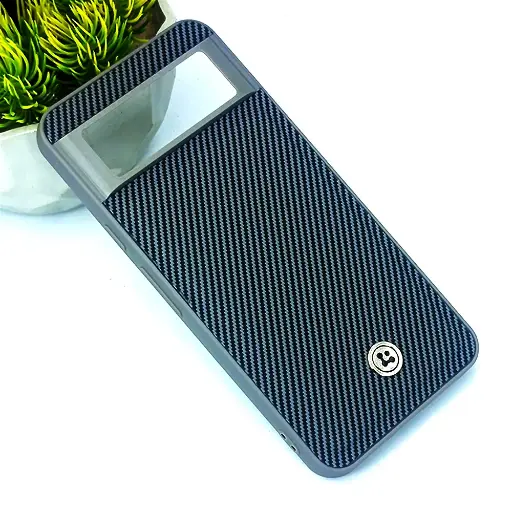 [PO54BGPXL8-4-9] Google Pixel 8 Spigen Logo 3D Carbon Fiber Texture Back Case (Gray)
