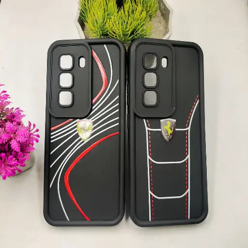 [PO14BIHOT50PR-31-2] Infinix Hot 50 Pro 4G Logo Soft Silicone Printed Back Case (Black)