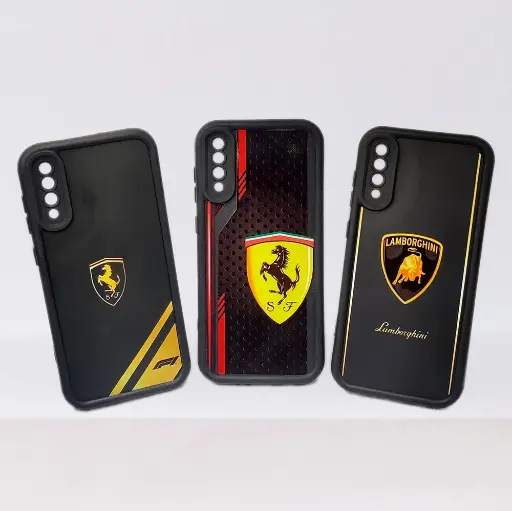 [PO14BSA70-31-2] Samsung Galaxy A70/A70s Soft Silicone Printed Back Case (Black) – Logo Edition