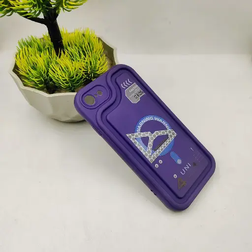 [PO14BIP6GPL-53-12] iPhone 6 Plus/6S Plus Soft Silicone 3D Printed Back Case Purple – Trendy, Slim, Protective