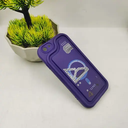 [PO14BIPXIR-53-12] iPhone 11 Soft Silicone 3D Printed Back Case Purple – Trendy, Slim, Protective