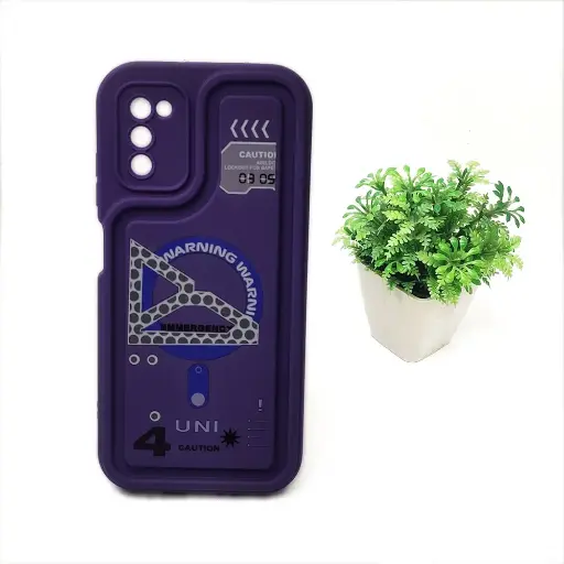 [PO14BSA03S-53-12] Samsung Galaxy A02s / A03s Soft Silicone 3D Printed Back Case (Purple)