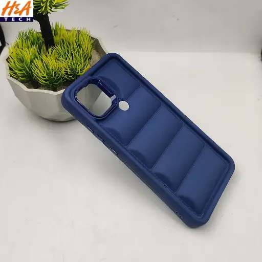 [PO14BMIA2PL-20-17] Xiaomi Redmi Redmi A2 Plus|A1 Plus|Poco C51|Poco C50  New Solid Puffer Back Case (Navy Blue)