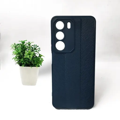 [PO14BORELMEC71-77-17] Oppo Realme C71 Lining Texture Soft Silicone Back Case (Navy Blue)