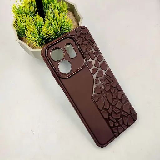 [PO14BIHOT50I-7-34] Infinix Hot 50i|Smart 9|Smart 9 HD New Soft Silicone Back Case (Dark Brown)