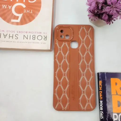 [PO14BIHOT10I-61-13] Brown Soft Silicone Back Case Infinix Hot 10i / Smart 5 Pro | Slim Protective Cover