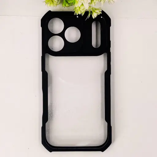 [PO10BIP17PR-8-2] iPhone 17 Pro 3D iPaky XUNDO Back Case (Black)