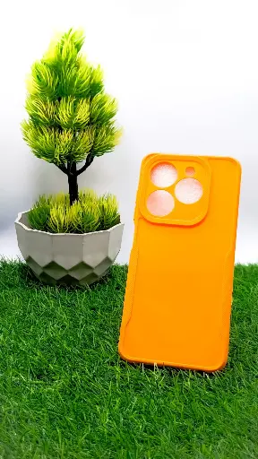 [PO14BISMRT8-71-6] Infinix Hot 40i/Smart 8/Pop 8/Spark 20 Yellow Silicone Case – Slim Grip Cover