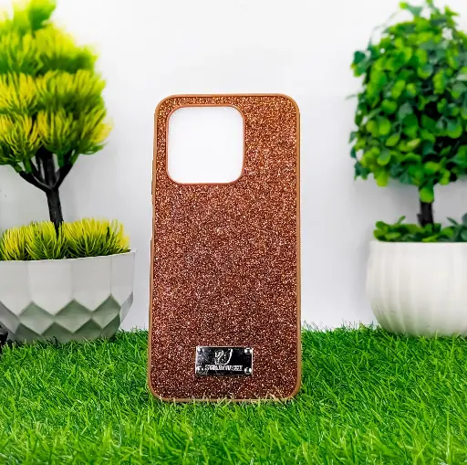 [PO9BIHOT50I-14-13] Infinix Hot 50i|Smart 9 HD|Smart 9 Swarovski Ladies Glam Back Case (Brown)