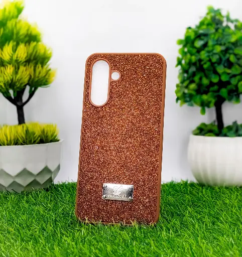 [PO9BSA17-14-13] Samsung Galaxy A17 4G|5G Swarovski Ladies Glam Back Case (Brown)