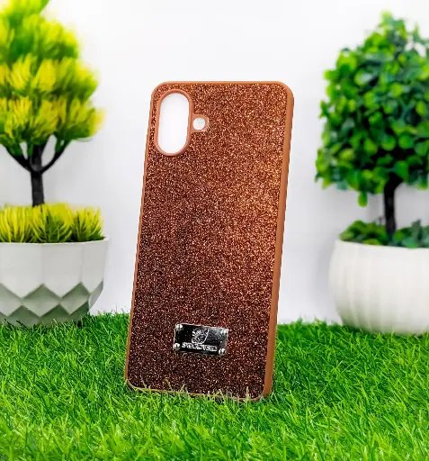 [PO9BSA07-14-13] Samsung Galaxy A07 4G|5G Swarovski Ladies Glam Back Case (Brown)